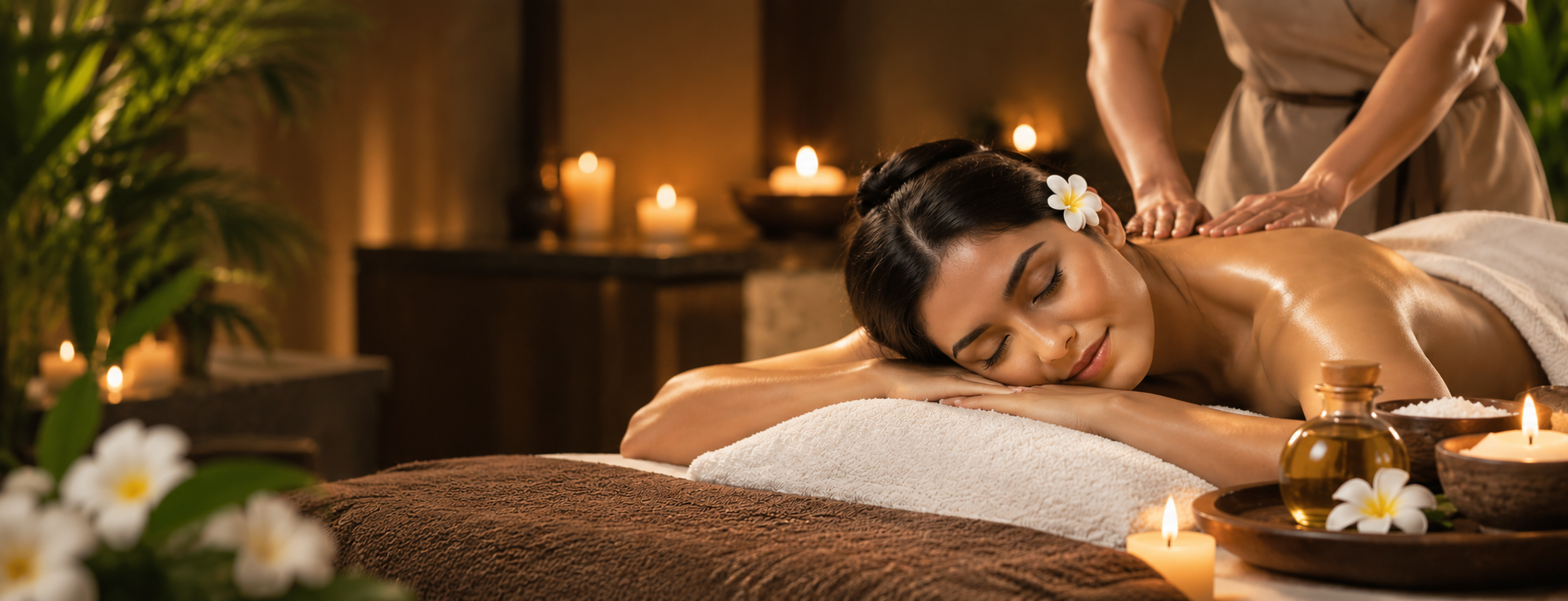 Relaxing spa ritual